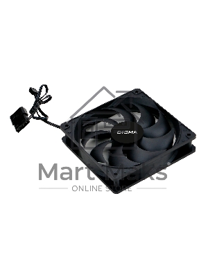 Вентилятор для корпуса Digma DFAN-120-9 черный, 120 мм, 1200 об/мин, 23 дБ, 4 pin