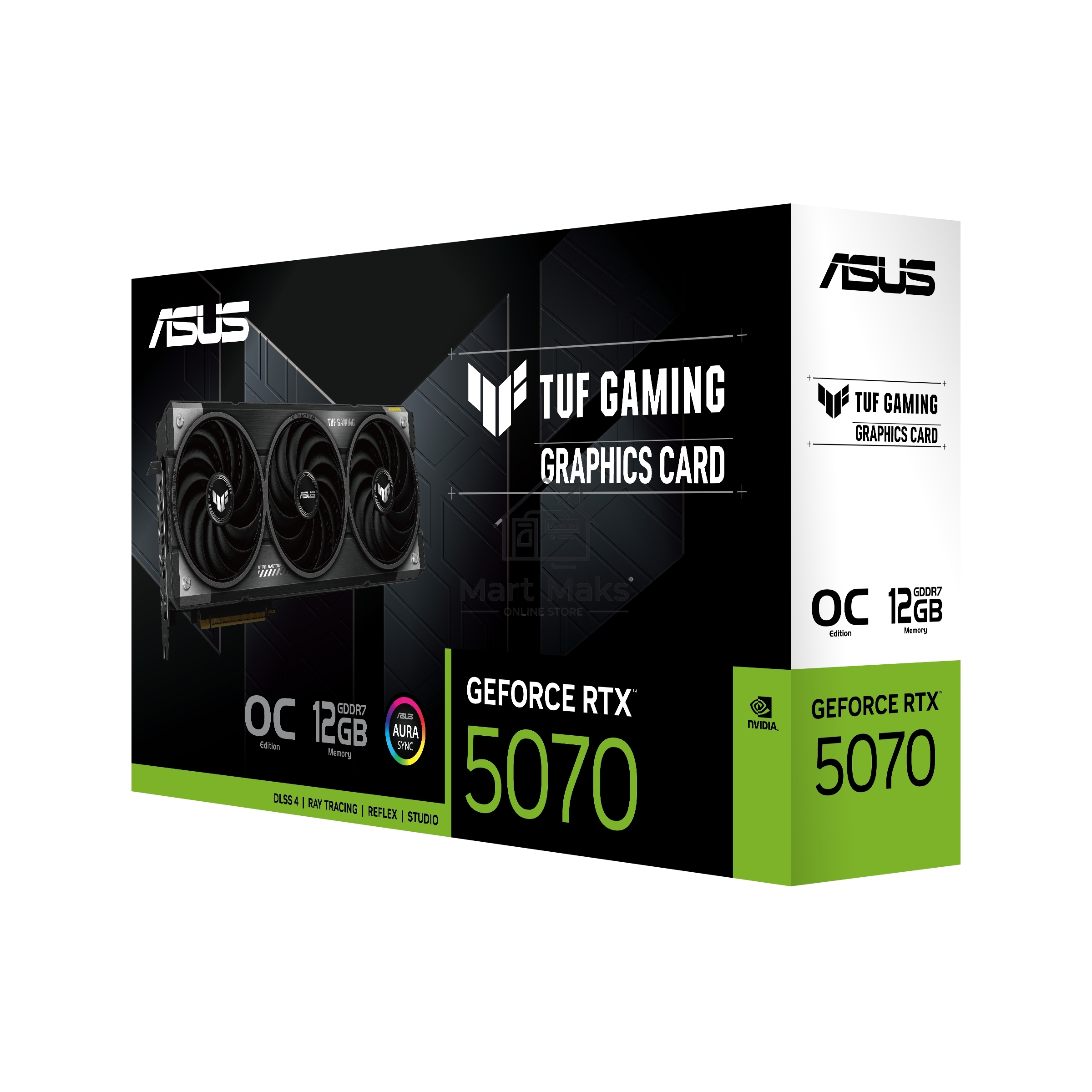 Видеокарта ASUS TUF-RTX5070-O12G-GAMINGRTX5070,HDMI*2,DP*3,12G,D7; 90YV0LZ0-M0NA00