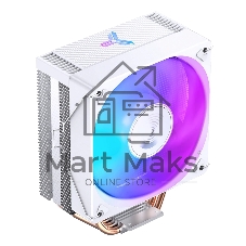 Кулер для процессора JONSBO CR-1000E (210W, 4-pin PWM, 154mm, Al/Cu, 4x6mm, FRGb, 1x120mm, 59.48CFM, 32.0dBA, 1500RPM, S: 1700/1200/115X, White)