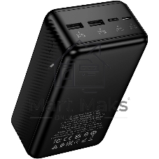 Внешний аккумулятор 30000mAh 2USB+1Type-C+1micro USB 2.0A Hoco J165B (Black)