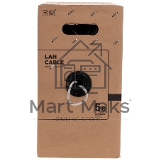 Кабель витая пара Rexant F/UTP, cat.5e, PE, 4PR, 24AWG, OUTDOOR, SOLID, черный, 305м