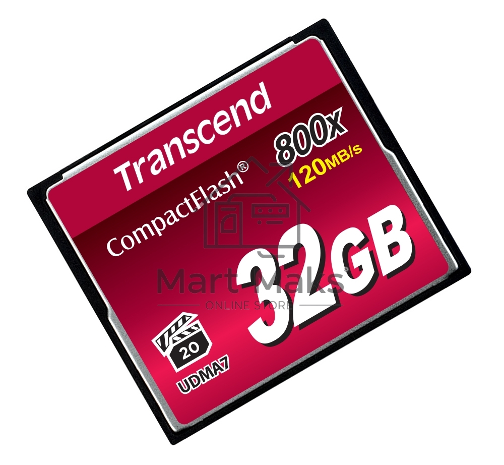 Флеш карта CF 32Gb Transcend, 800X