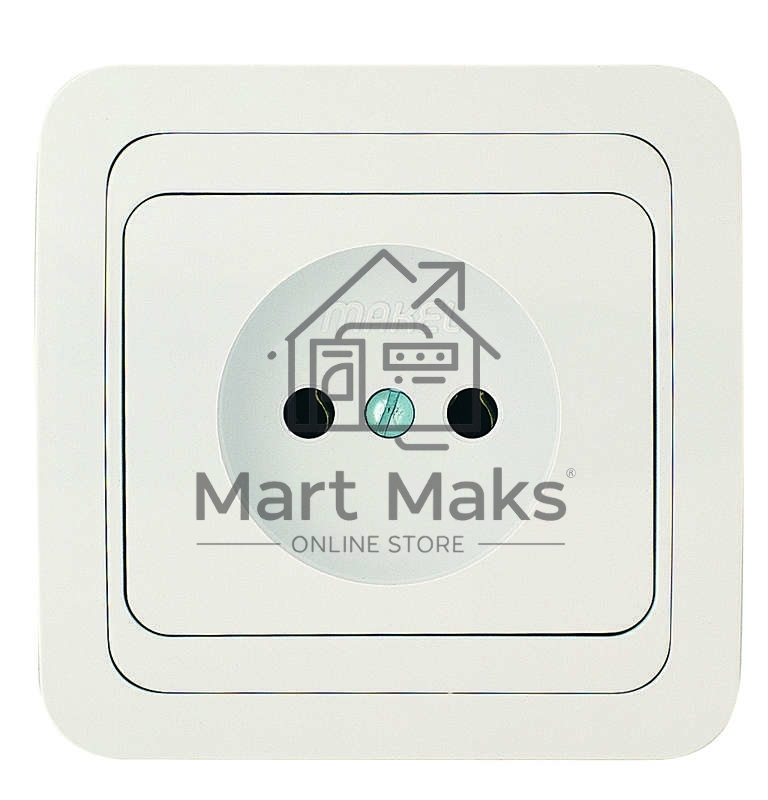 Розетка 1-м СП Mimoza 16А IP20 без заземл. бел./бел. Makel 12022