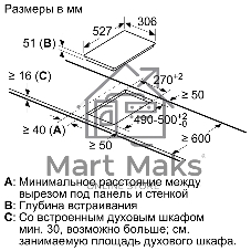 Индукционная варочная панель Bosch PIB375FB1E/Домино, 30 см, индукция, скошенный край