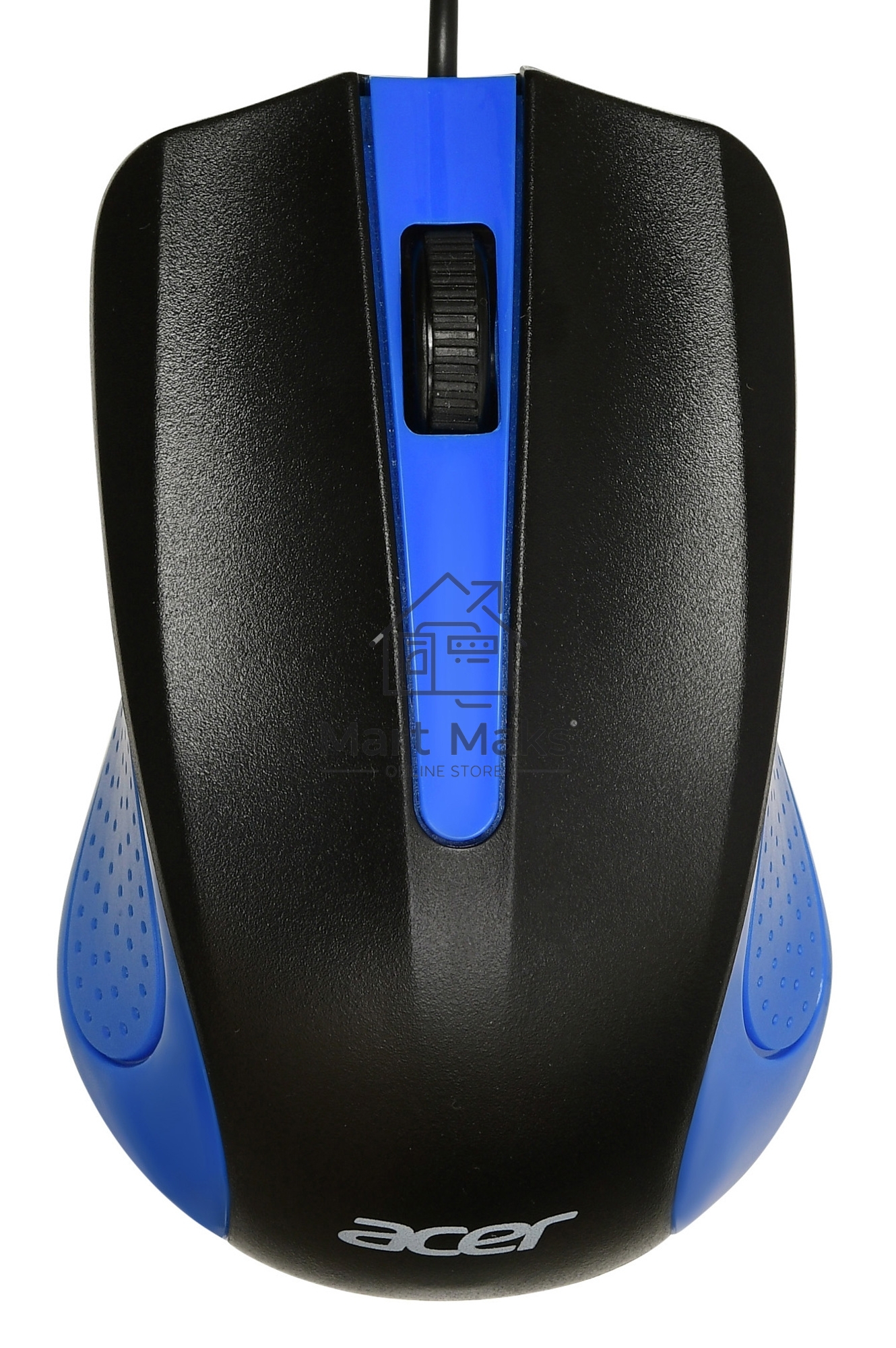 Мышь проводная Acer OMW011 черный/синий, 1200 dpi, USB, кнопки - 3
