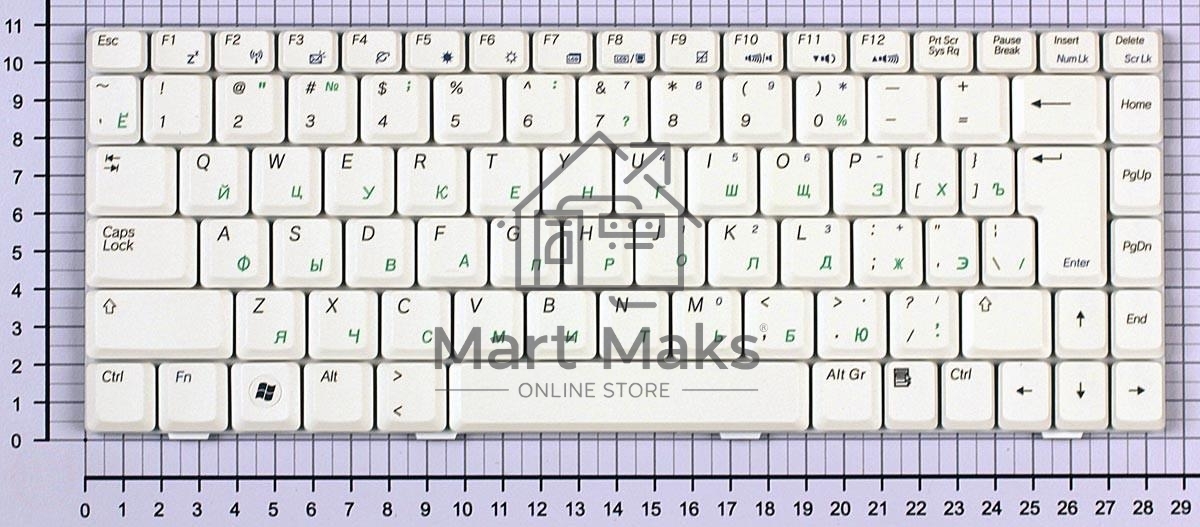 Клавиатура для ноутбука Asus W5 W6 W7 белый