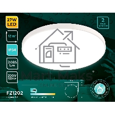 Потолочный светодиодный светильник Ambrella light FZ1202 WH белый IP54 27W 5000K D370*60 (без ПДУ)