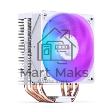 Кулер для процессора JONSBO CR-1000E (210W, 4-pin PWM, 154mm, Al/Cu, 4x6mm, FRGb, 1x120mm, 59.48CFM, 32.0dBA, 1500RPM, S: 1700/1200/115X, White)