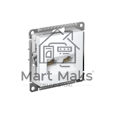 Розетка компьютерная двойная AtlasDesign компьютерная RJ45+RJ45 кат.5Е механизм лотос SE ATN001385