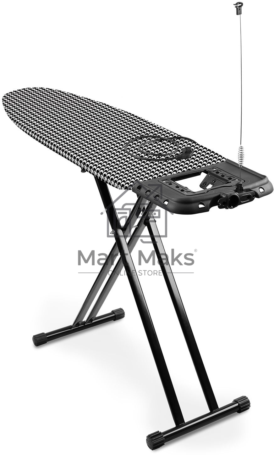 Гладильная доска Ника Haushalt Lux 123x46см рег.высот. черный/рисунок (LX/H)