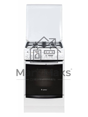 Плита комбинированная Gefest ПГЭ 5102-02 белый, конфорок 4 газовых, духовка 55 л, 50 см x 85 см x 58.5 см