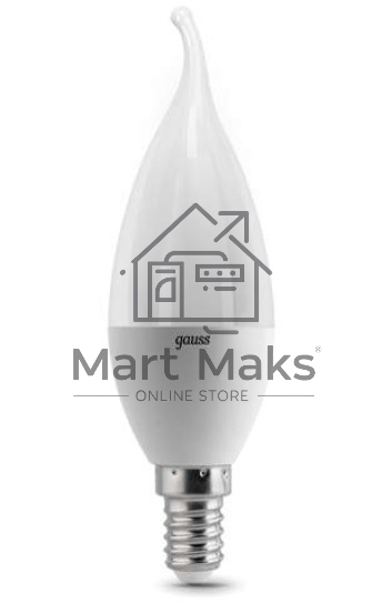Лампа светодиодная GAUSS 104101107LED Candle tailed E14 6.5W 2700K