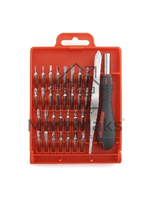 Монтажный инcтрумент Cablexpert TK-SD-06 Отвертка с набором бит (32 предмета) 