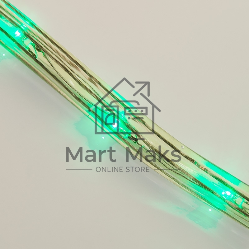 Дюралайт LED, свечение с динамикой (3W) - зеленый, 36 LED/м, бухта 100м