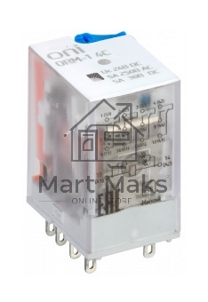 Реле интерфейсное ORM-1 4C 24В DC с LED и тест. кнопкой ONI ORM-1-4C-DC24V-L-B