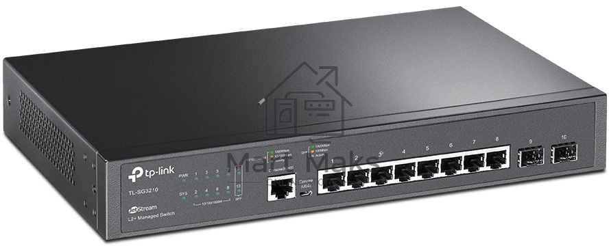 Коммутатор TP-Link SMB TL-SG3210 JetStream 8-Port Gigabit L2 Lite Managed Switch with 2 SFP Slots