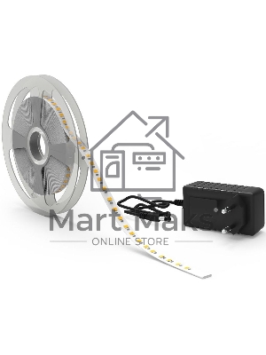 Лента светодиодная Basic в комплекте Gauss 12V 12W/m 1200lm/m 3000K IP65 LED 5m 1/50