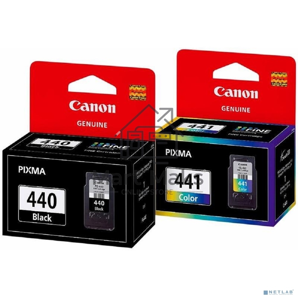 Картридж струйный Canon PG-440/CL-441 5219B005 черный/трехцветный x2уп. для Canon MG2140/MG3140 (180 стр.)
