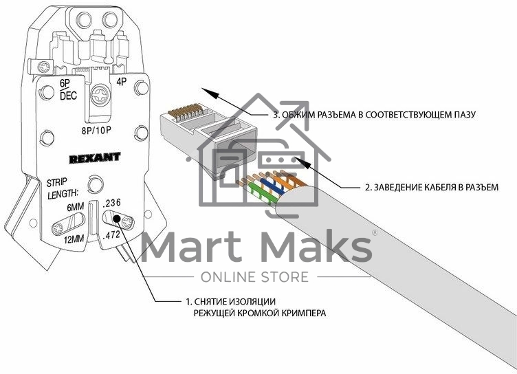 Разъем RJ-45 Rexant (8P8C) под витую пару, FTP, категория 5e