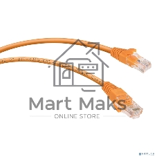 Шнур комм. Cabeus, кат. 5е, неэкр., U/UTP, RJ45/RJ45, LSZH, AWG24 0.15м, оранжевый