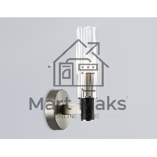 Светильник настенный Ambrella LH55507 SN/BK/CL сатин никель/черный/прозрачный E14 max 40W 120*100*250