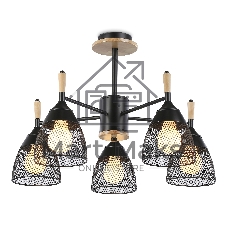 Светильник Ambrella light TR8015/5 BK черный E27*5 max 40W D600*385