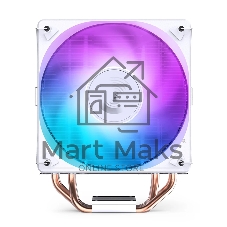 Кулер для процессора JONSBO CR-1000E (210W, 4-pin PWM, 154mm, Al/Cu, 4x6mm, FRGb, 1x120mm, 59.48CFM, 32.0dBA, 1500RPM, S: 1700/1200/115X, White)