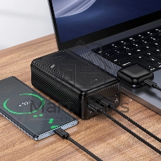 Внешний аккумулятор 30000mAh 2USB+1Type-C+1micro USB 2.0A Hoco J165B (Black)