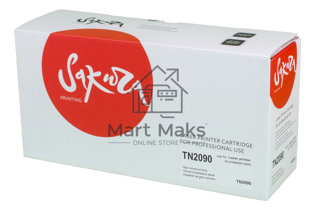 Картридж лазерный Sakura TN2090 для Brother DCP-7057, HL-2132, 1000 к.