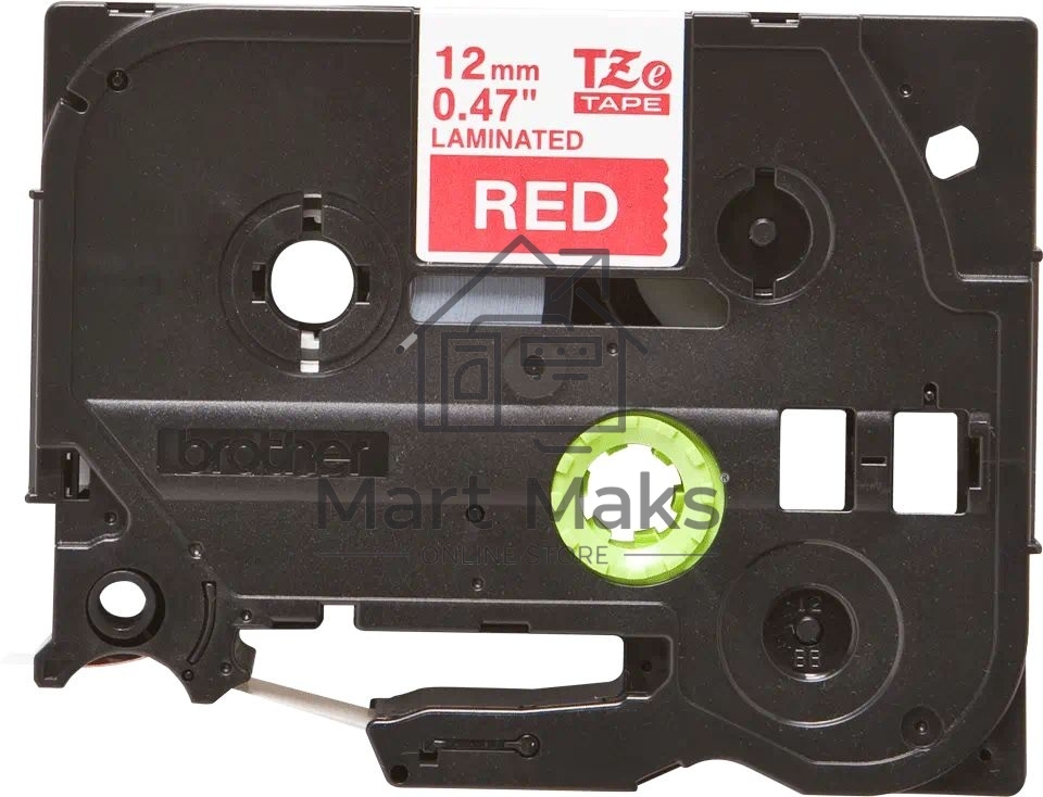 Картридж Brother TZ-E435 12 мм, 8 м, белый шрифт, красный фон, для BROTHER P-Touch