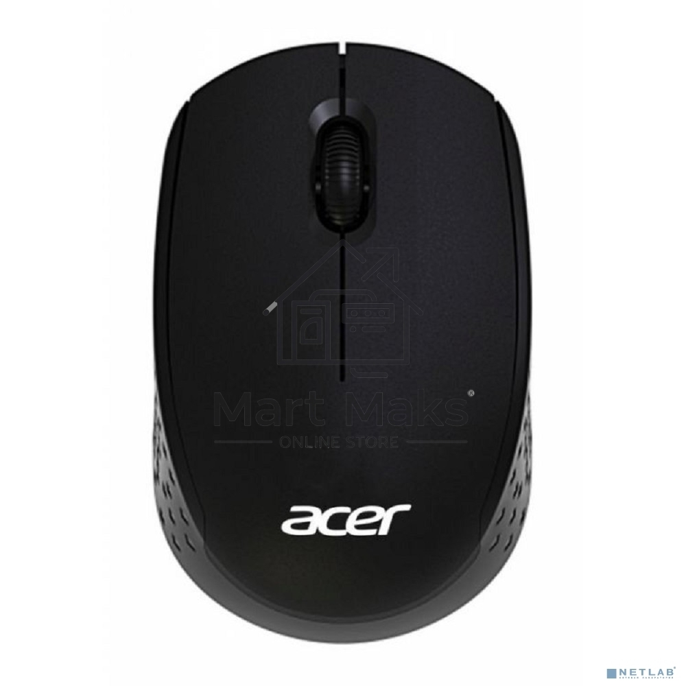 Мышь беспроводная Acer OMR020 черный, 1200 dpi, радиоканал, USB, кнопки - 3
