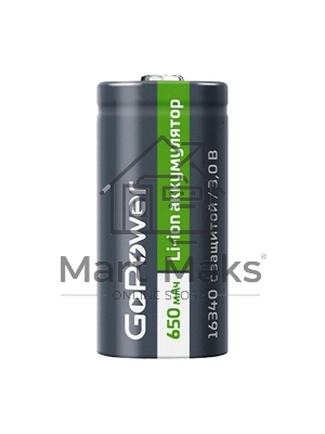 Аккумулятор GoPower Li-ion16340 PK1 3V 650mAh с защитой