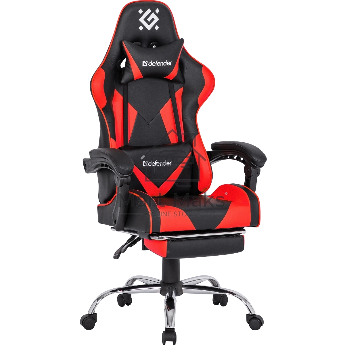 Кресло игровое Defender PILOT RED/BLACK