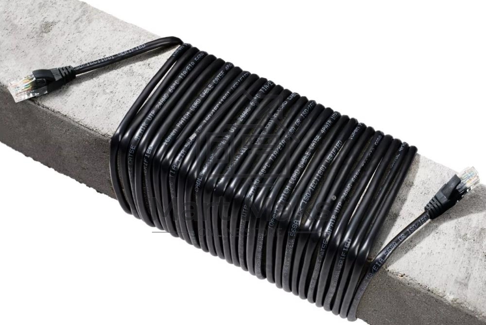 Патч-корд литой AOpen ANP511 10M BK UTP кат.5е 10м черный