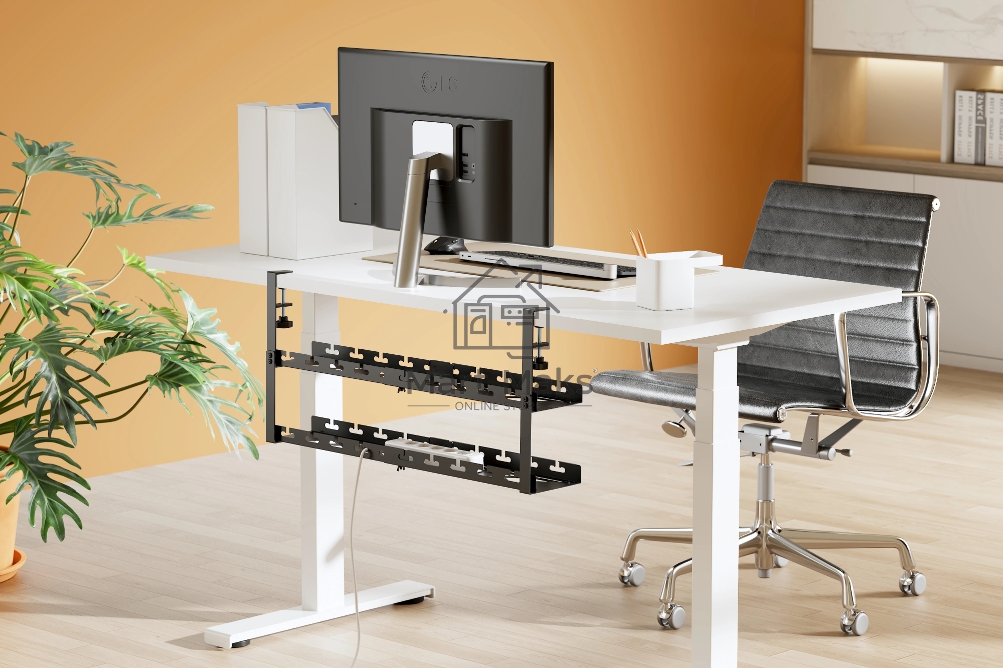 Кабель-канал Cactus CS-CM-700-2BK для столов 72.8x13.5x34.2см черный