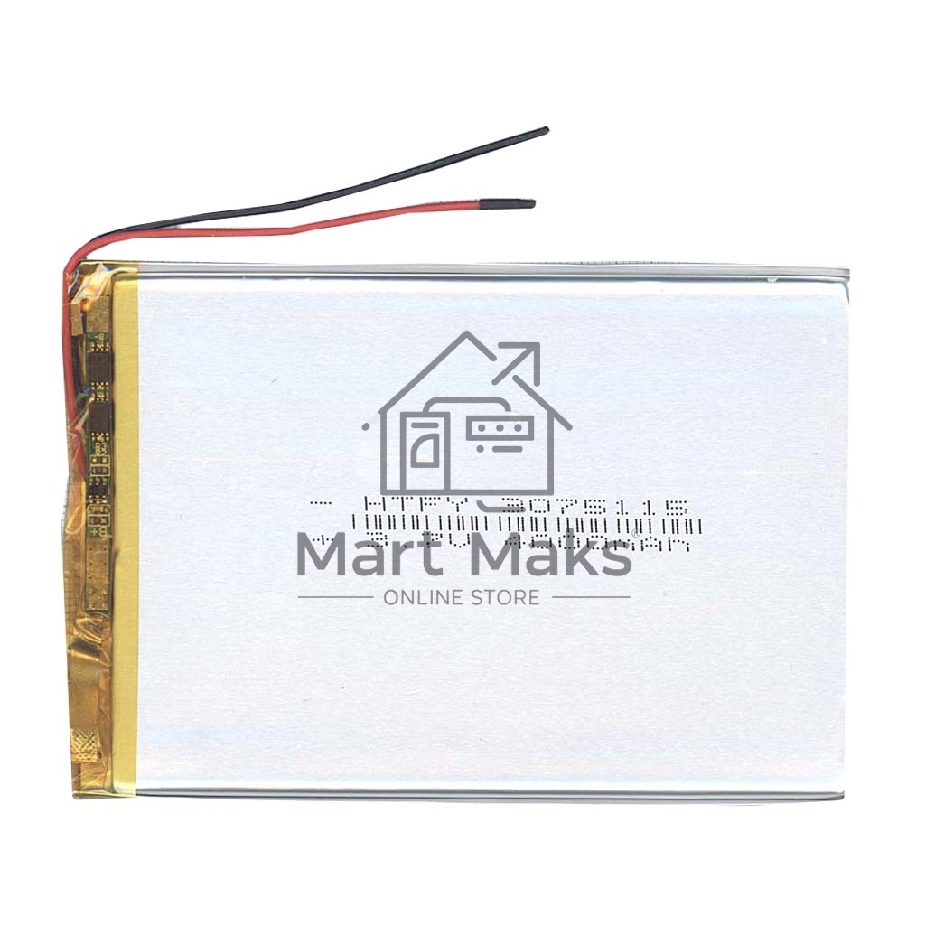 Аккумулятор Li-Pol (батарея) 3*75*115мм 2pin 3.7V/4000mAh