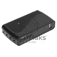 Приставка для цифрового ТВ Hyundai H-DVB500 черный, DVB-T2, DVB-T, DVB-C, HDMI, USB 2.0 х2