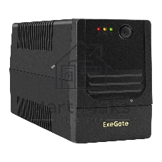 Источник бесперебойного питания ExeGate Power NB-600.LED.AVR.2SH.USB (600VA/360W, LED, AVR, 2*Schuko, USB, батарея 12V 7.2Ah, Black)