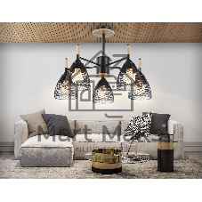 Светильник Ambrella light TR8015/5 BK черный E27*5 max 40W D600*385