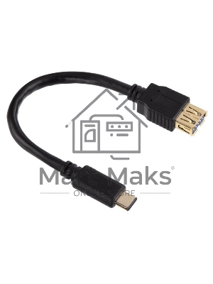 Кабель USB3.1 Hama 00135712 USB A (f)/USB Type-C (m) 0.15м экран. Позолоченные контакты