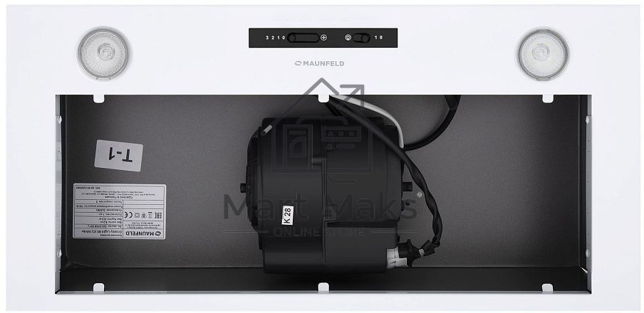 Вытяжка встраиваемая Maunfeld Crosby Light (C) 60 белый, 60 см, 850 куб. м/ч, 48 дБ