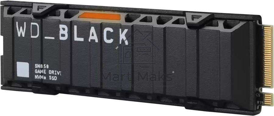 Накопитель SSD WD Black SN850 WDS500G1XHE, 500Gb, PCIe 4.0 x4, M.2 2280, NVMe, R/W 7000/4100