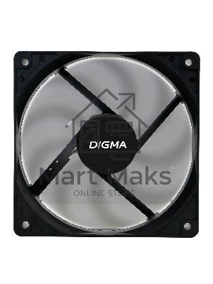 Вентилятор для корпуса Digma DFAN-120-9 черный, 120 мм, 1200 об/мин, 23 дБ, 4 pin