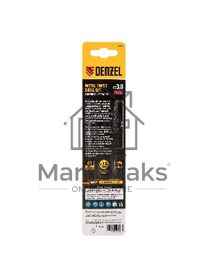 Сверло по металлу Denzel 3,8 мм, HSS Co-8%