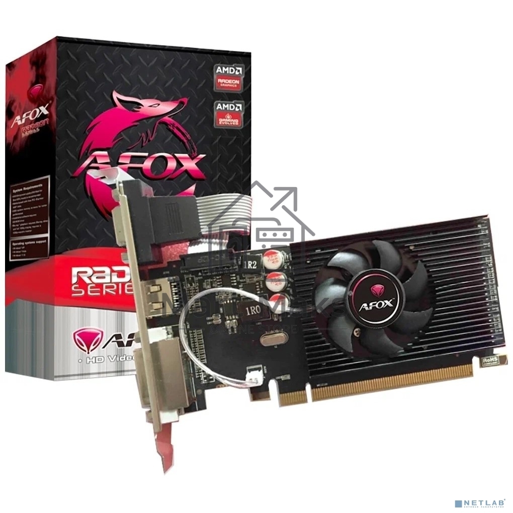 Видеокарта AFOX R5 230 2GB DDR3 64Bit, LP Single Fan AFR5230-2048D3L5