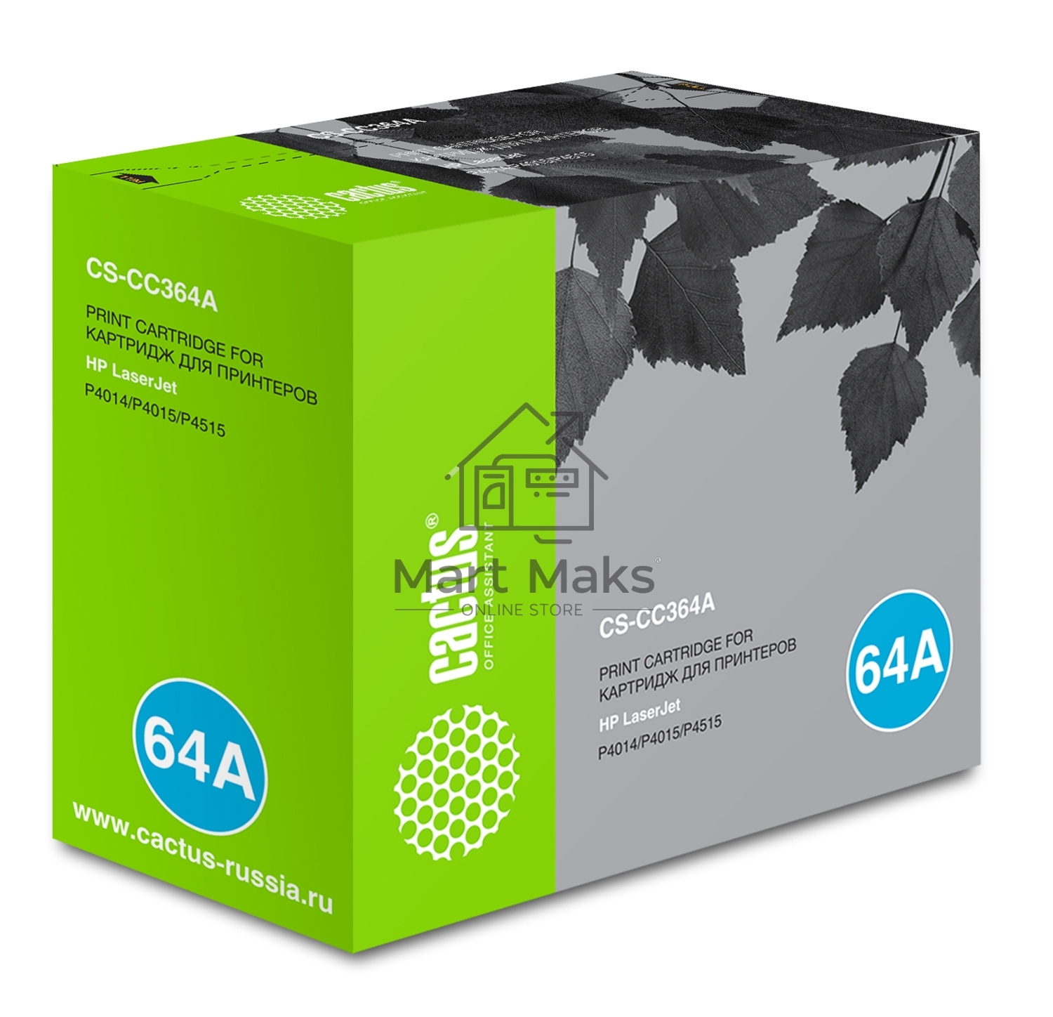 Картридж лазерный Cactus CS-CC364A черный (10000 стр.) для HP LaserJet P4014/P4015/P4515