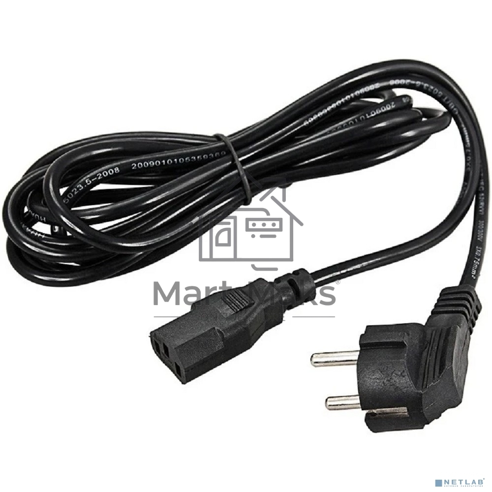 Шнур сетевой Rexant СЕЕ 7/7 (Schuko) – IEC 320 C13 3x1,0мм², длина 0,6м