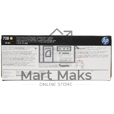 Картридж струйный HP F9K15A (HP 728) для DesignJet T730, T830. Желтый. 300 мл.