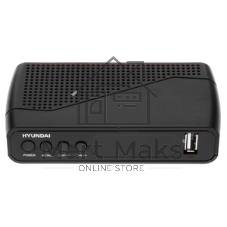 Приставка для цифрового ТВ Hyundai H-DVB500 черный, DVB-T2, DVB-T, DVB-C, HDMI, USB 2.0 х2
