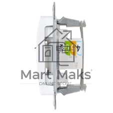 Systeme Electric Glossa Бел Розетка 2-я RJ11+RJ45, кат.5E
